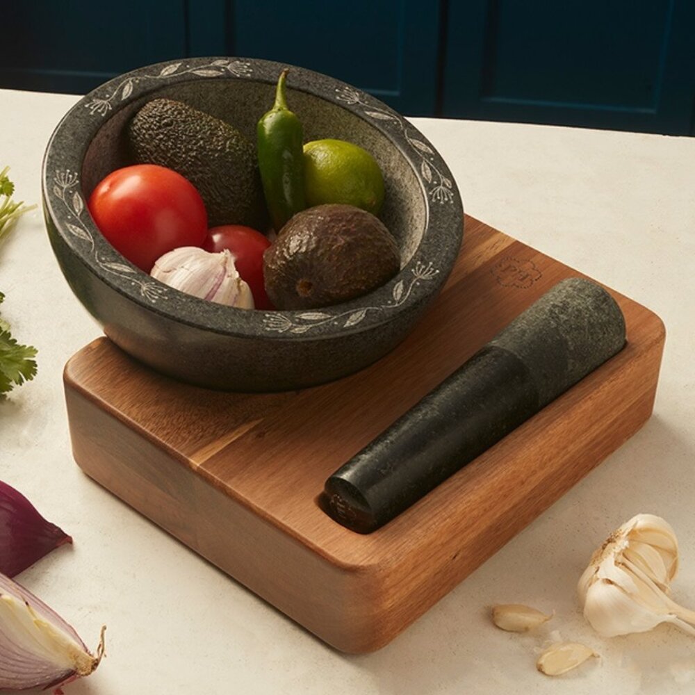 Wildflower Mortar & Pestle with base 10163